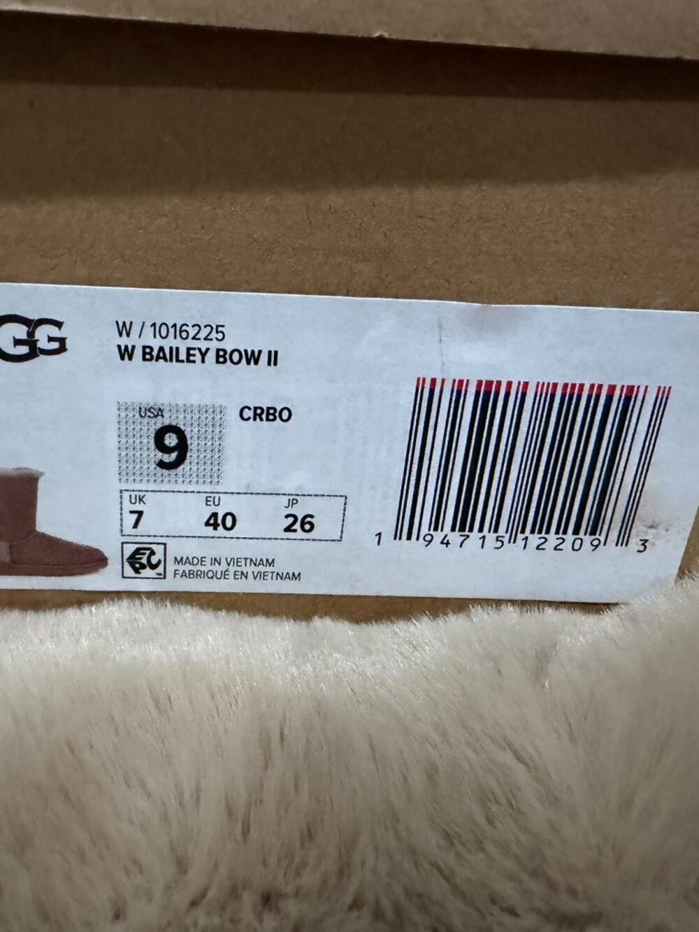 UGG Bailey Bow II Chestnut Sheepskin Boots Women's Size 9 w/ Original Box - Picture 2 of 15